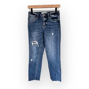 Distressed Blue Jeans